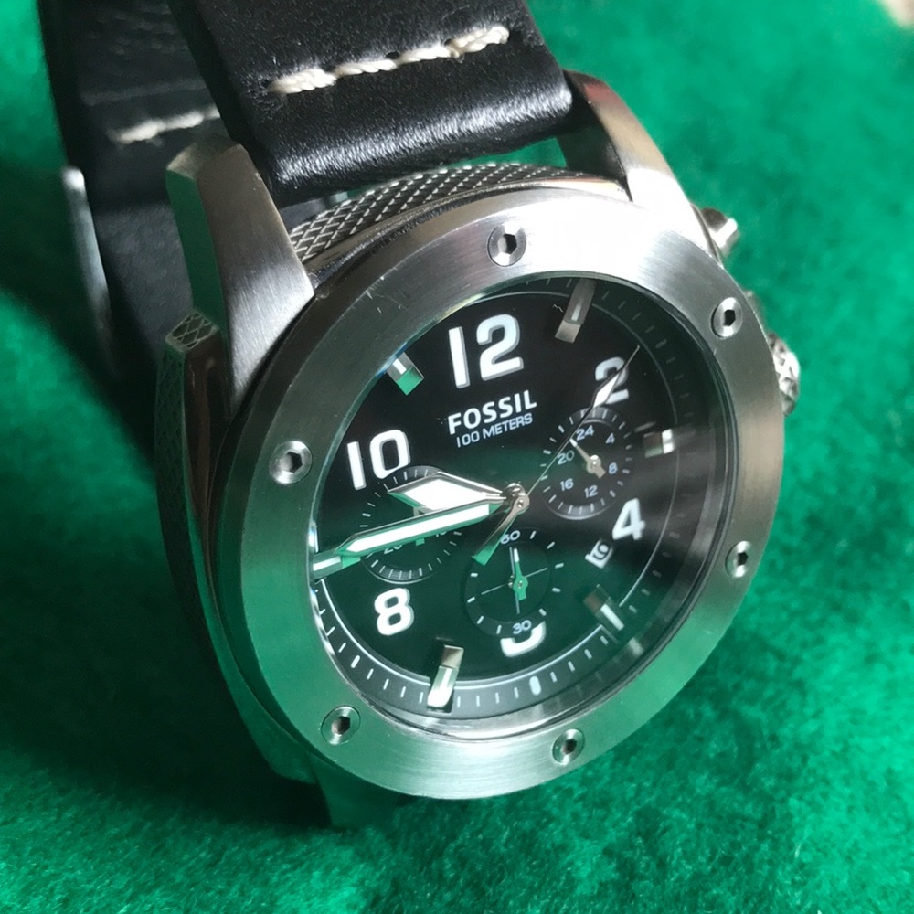 Fossil Stainless Steal Watch w Leather Band